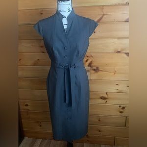 Calvin Klein Gray Button-up Dress.  Sz 4. Professional. Great for Interviews!